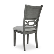 [D342-5PC-Set] River - 5PC Round Dining Set (Gray), MDF, Rubber Wood, Gray Box: 1 of 1 Each - D342-5PC-Set
