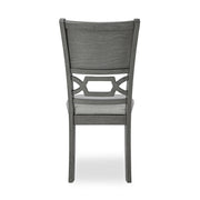 [D342-5PC-Set] River - 5PC Round Dining Set (Gray), MDF, Rubber Wood, Gray Box: 1 of 1 Each - D342-5PC-Set