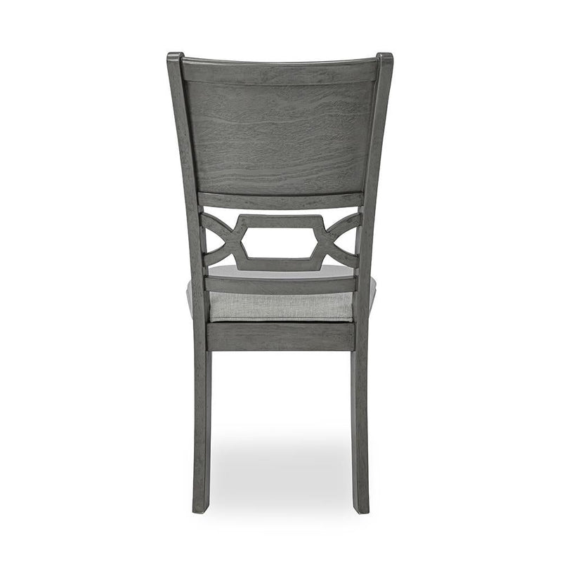 [D342-5PC-Set] River - 5PC Round Dining Set (Gray), MDF, Rubber Wood, Gray Box: 1 of 1 Each - D342-5PC-Set