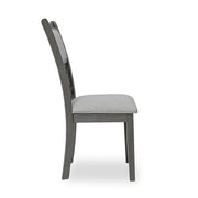 [D342-5PC-Set] River - 5PC Round Dining Set (Gray), MDF, Rubber Wood, Gray Box: 1 of 1 Each - D342-5PC-Set