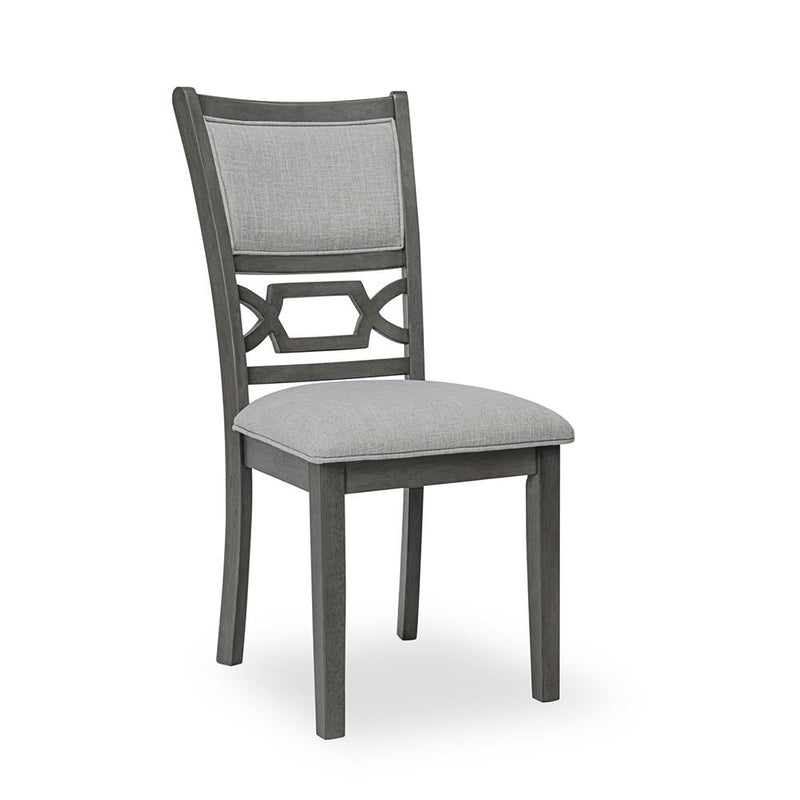 [D342-5PC-Set] River - 5PC Round Dining Set (Gray), MDF, Rubber Wood, Gray Box: 1 of 1 Each - D342-5PC-Set