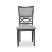 [D342-5PC-Set] River - 5PC Round Dining Set (Gray), MDF, Rubber Wood, Gray Box: 1 of 1 Each - D342-5PC-Set