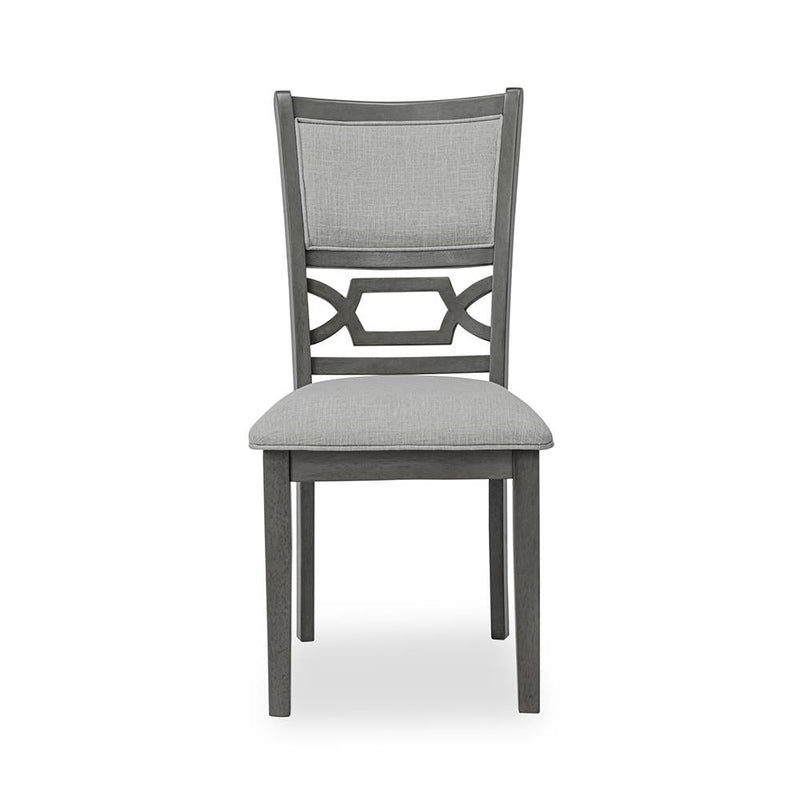 [D342-5PC-Set] River - 5PC Round Dining Set (Gray), MDF, Rubber Wood, Gray Box: 1 of 1 Each - D342-5PC-Set