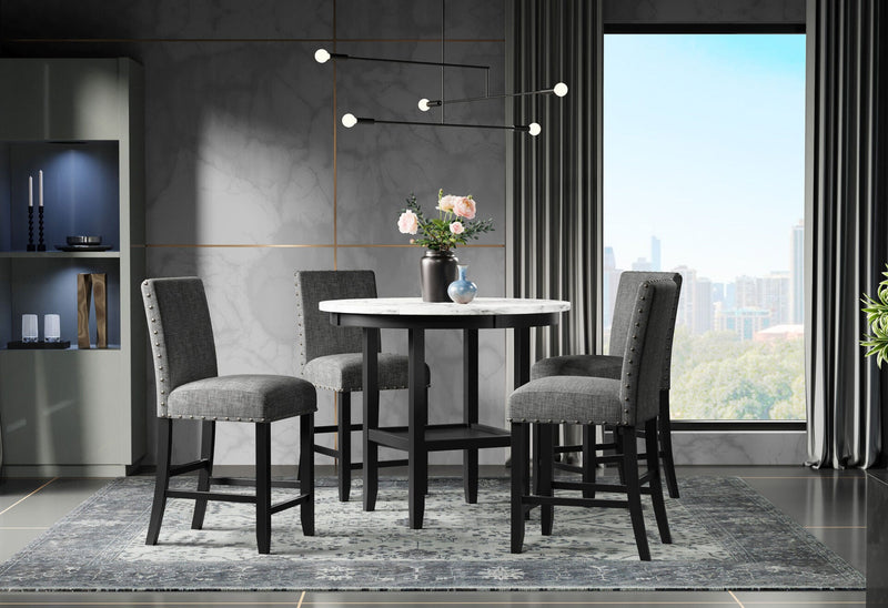 D40011 Bar Table + 6 D1622 Bar Stools - D40011BT+D1622BS 7PC