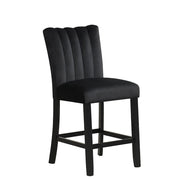 [D527-C] Ayla - Chair (Black, Velvet), VELVET / SOLID RUBBER WOOD, Black Box: 1 of 1 Box of 2 - D527-C