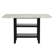 [D527-Table] Ayla - Pub Table (White & Black), MDF / SOLID RUBBER WOOD, WHITE / BLACK Box: 1 of 1 Each - D527-Table