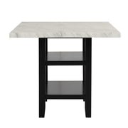 [D527-Table] Ayla - Pub Table (White & Black), MDF / SOLID RUBBER WOOD, WHITE / BLACK Box: 1 of 1 Each - D527-Table