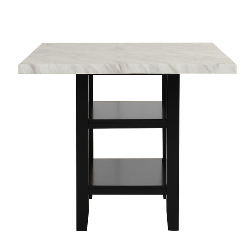 [D527-Table] Ayla - Pub Table (White & Black), MDF / SOLID RUBBER WOOD, WHITE / BLACK Box: 1 of 1 Each - D527-Table