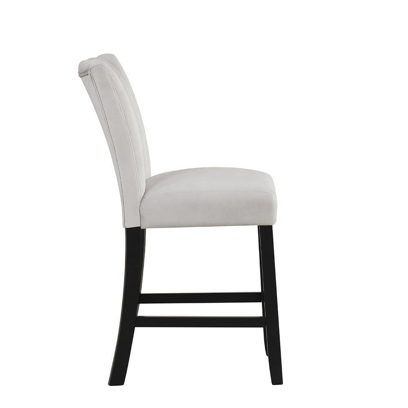 [D528-C] Ayla - Chair (Gray, Velvet), VELVET / SOLID RUBBER WOOD, GRAY Box: 1 of 1 Box of 2 - D528-C