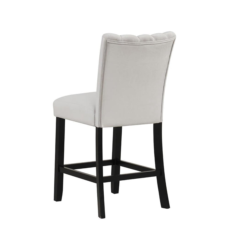 [D528-C] Ayla - Chair (Gray, Velvet), VELVET / SOLID RUBBER WOOD, GRAY Box: 1 of 1 Box of 2 - D528-C