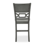 [D530-5PC-Set] Andrea - 5PC Round Pub Set (Gray), MDF, Rubber Wood, Gray Box: 1 of 1 Each - D530-5PC-Set
