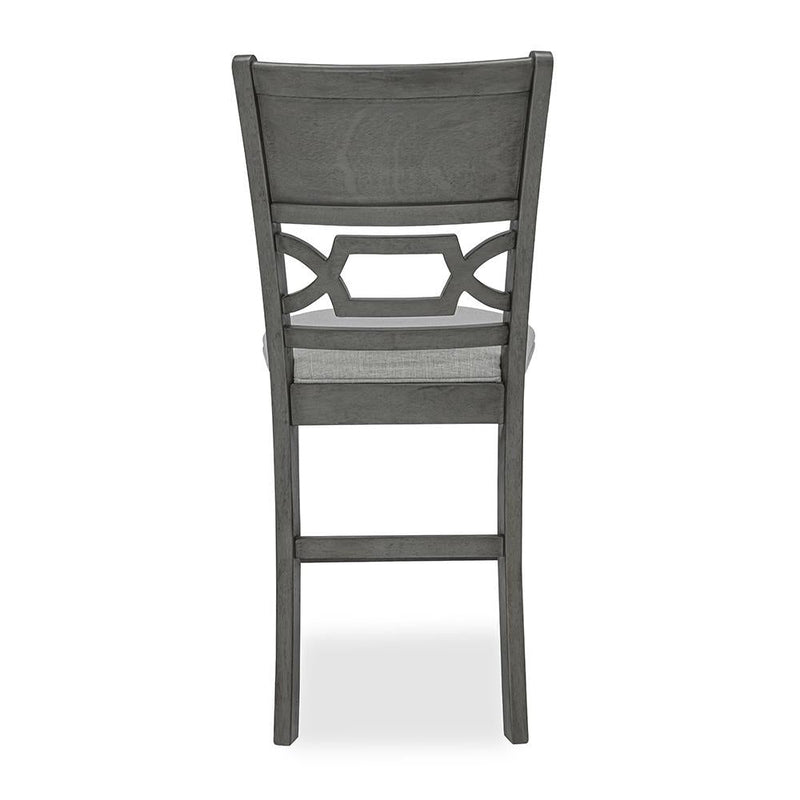 [D530-5PC-Set] Andrea - 5PC Round Pub Set (Gray), MDF, Rubber Wood, Gray Box: 1 of 1 Each - D530-5PC-Set