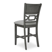 [D530-5PC-Set] Andrea - 5PC Round Pub Set (Gray), MDF, Rubber Wood, Gray Box: 1 of 1 Each - D530-5PC-Set