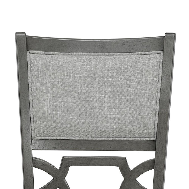 [D530-5PC-Set] Andrea - 5PC Round Pub Set (Gray), MDF, Rubber Wood, Gray Box: 1 of 1 Each - D530-5PC-Set