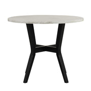 [D536-5PC-Set] Ariana - 5PC Pub Table Set (White & Black), SOLID RUBBER WOOD/ MDF, WHITE / BLACK Box: 1 of 1 Each - D536-5PC-Set