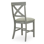 [D574-C] Miral - Pub Chair, Rubber Wood, Fabric, Gray Box: 1 of 1 Box of 2 - D574-C