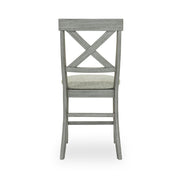 [D574-C] Miral - Pub Chair, Rubber Wood, Fabric, Gray Box: 1 of 1 Box of 2 - D574-C