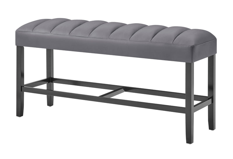 D895 Bar Table With 4 D895 Bar Stools With D895 Bench - D895BT+D895BS-GREY+D895BT-BN-GREY