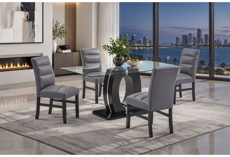 D895 Dining Table With 6 D895 Dining Chairs - D895DT+D895DC-GREY 7PC