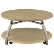 Dacre 2-piece Round Coffee and End Table Set Greige - 720318-S2