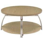 Dacre 2-piece Round Coffee and End Table Set Greige - 720318-S2