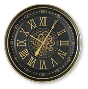 Dairton Black/Gold Finish Wall Clock - A8010385