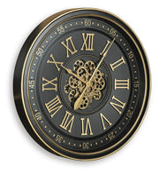 Dairton Black/Gold Finish Wall Clock - A8010385
