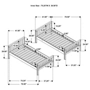 Dakota Wood Twin Over Twin Bunk Bed Natural - 461171