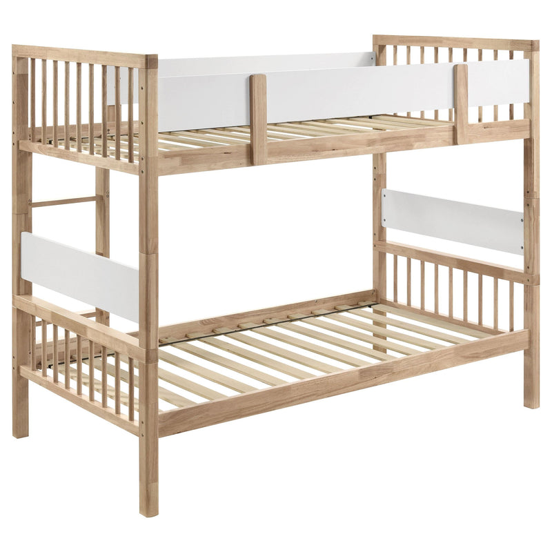 Dakota Wood Twin Over Twin Bunk Bed Natural - 461171