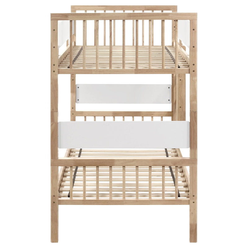 Dakota Wood Twin Over Twin Bunk Bed Natural - 461171
