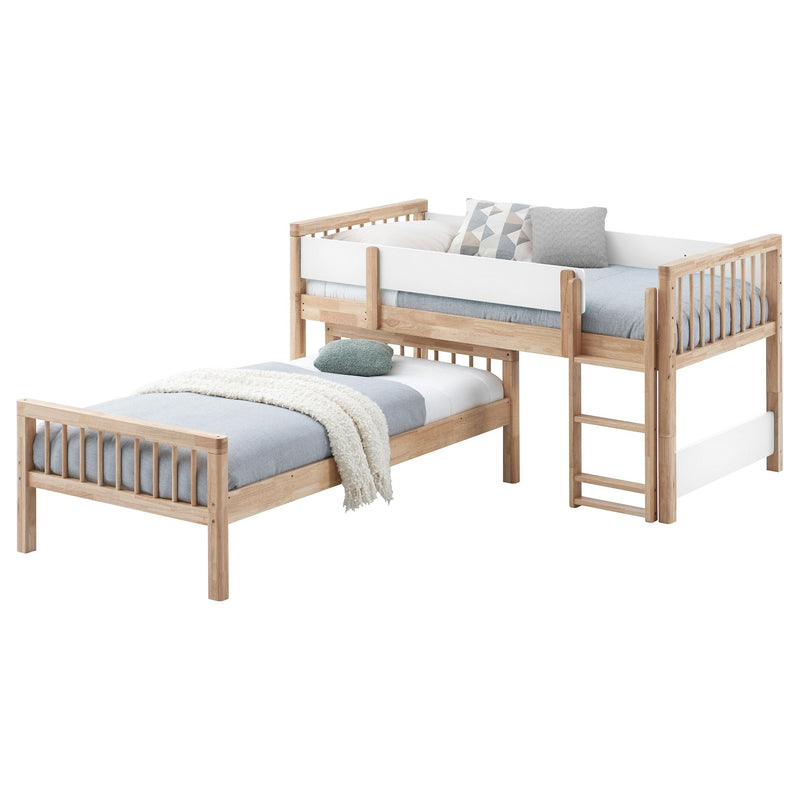 Dakota Wood Twin Over Twin Bunk Bed Natural - 461171