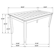 Dalila 5-piece Rectangular Dining Table Set Dark Grey - 102721GRY-S5
