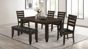 Dalila 6-piece Rectangular Dining Table Set Cappuccino - 102721-S6