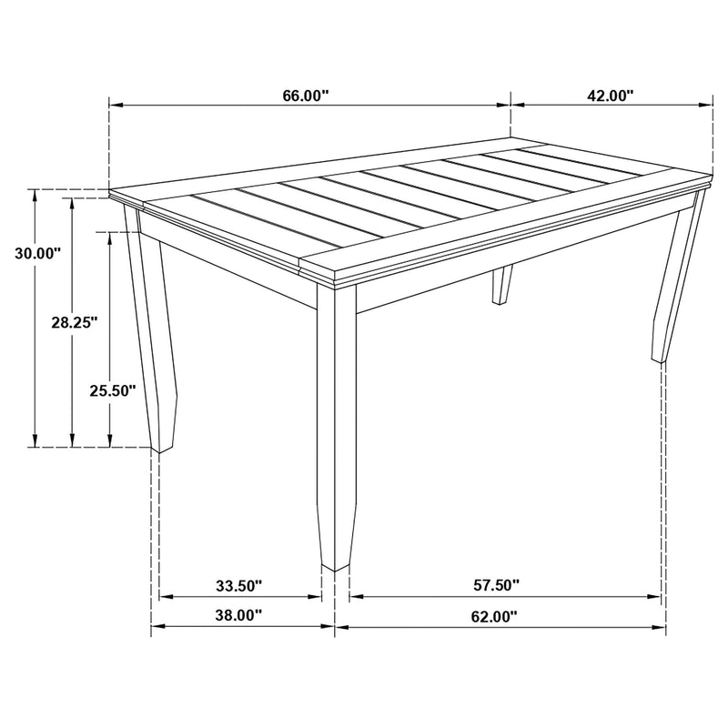 Dalila 6-piece Rectangular Dining Table Set Dark Grey - 102721GRY-S6