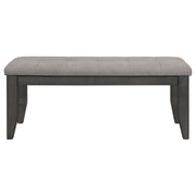 Dalila Fabric Upholstered Wood Dining Bench Dark Grey - 102723GRY