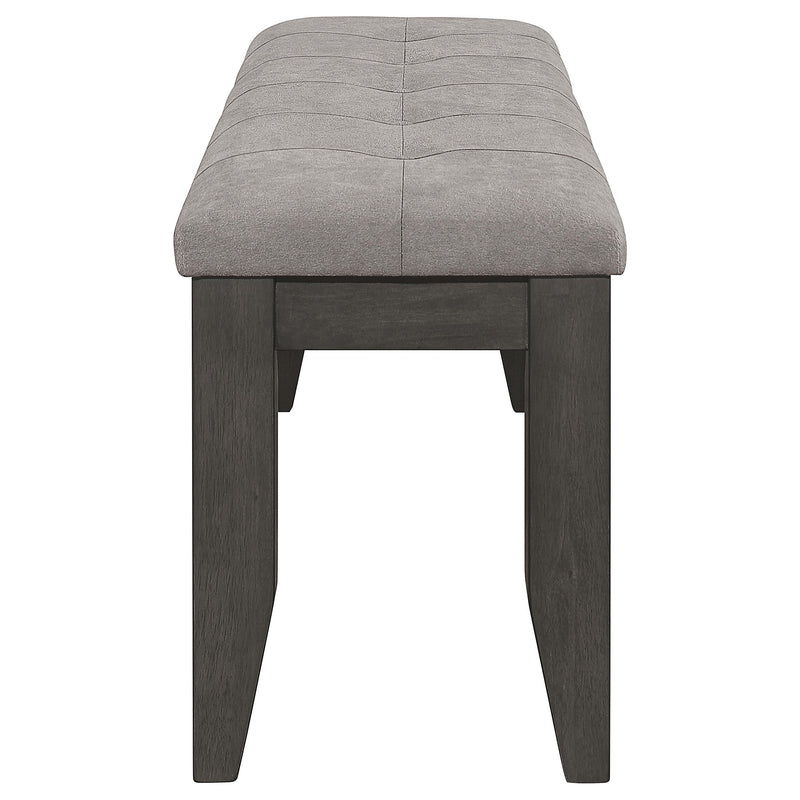 Dalila Fabric Upholstered Wood Dining Bench Dark Grey - 102723GRY