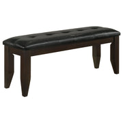 Dalila Leatherette Upholstered Wood Dining Bench Cappuccino - 102723