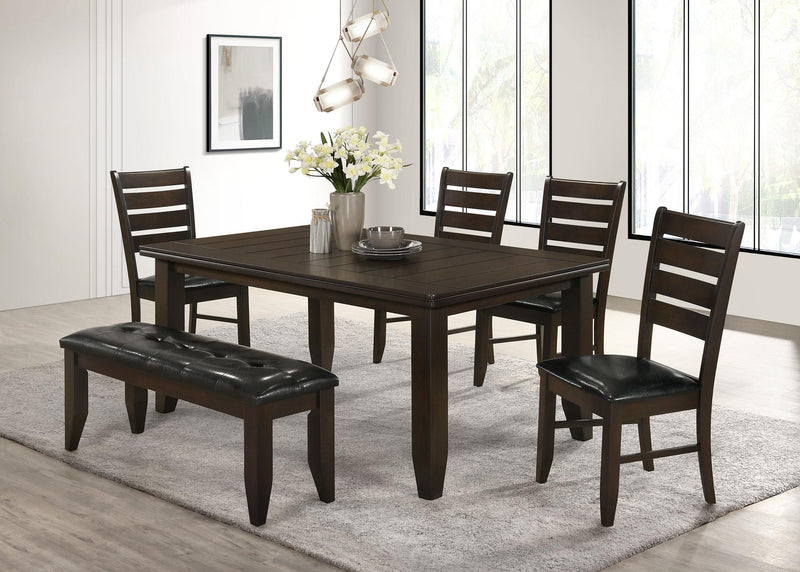 Dalila Leatherette Upholstered Wood Dining Bench Cappuccino - 102723