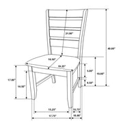 Dalila Wood Dining Side Chair Dark Grey (Set of 2) - 102722GRY