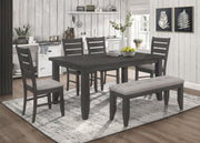 Dalila Wood Dining Side Chair Dark Grey (Set of 2) - 102722GRY