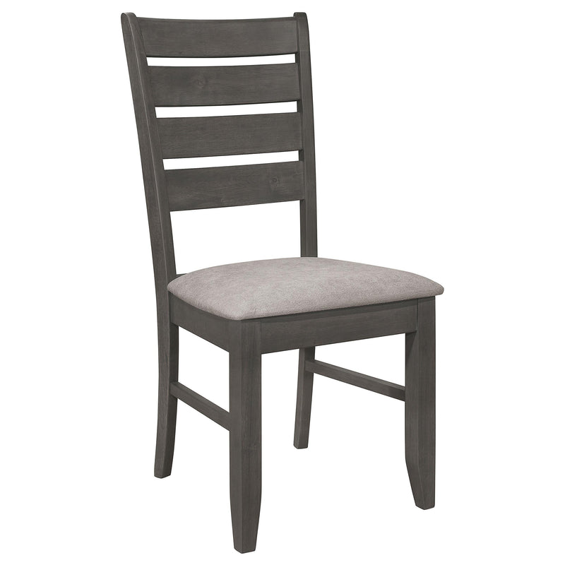 Dalila Wood Dining Side Chair Dark Grey (Set of 2) - 102722GRY