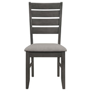Dalila Wood Dining Side Chair Dark Grey (Set of 2) - 102722GRY