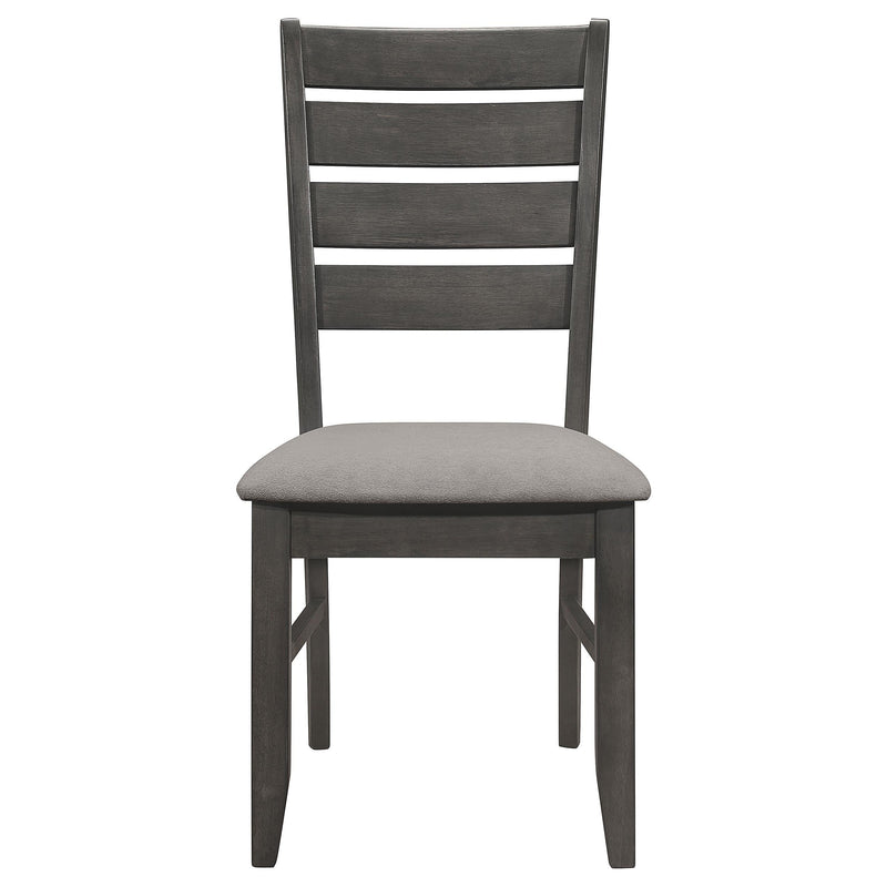 Dalila Wood Dining Side Chair Dark Grey (Set of 2) - 102722GRY
