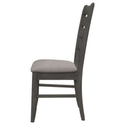 Dalila Wood Dining Side Chair Dark Grey (Set of 2) - 102722GRY