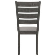 Dalila Wood Dining Side Chair Dark Grey (Set of 2) - 102722GRY