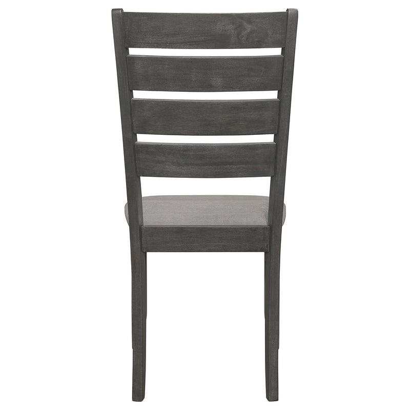 Dalila Wood Dining Side Chair Dark Grey (Set of 2) - 102722GRY
