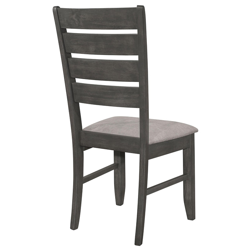 Dalila Wood Dining Side Chair Dark Grey (Set of 2) - 102722GRY