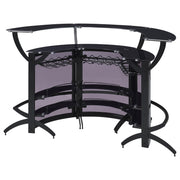 Dallas 3-piece Curved Freestanding Home Bar Cabinet Black - 182135-S3