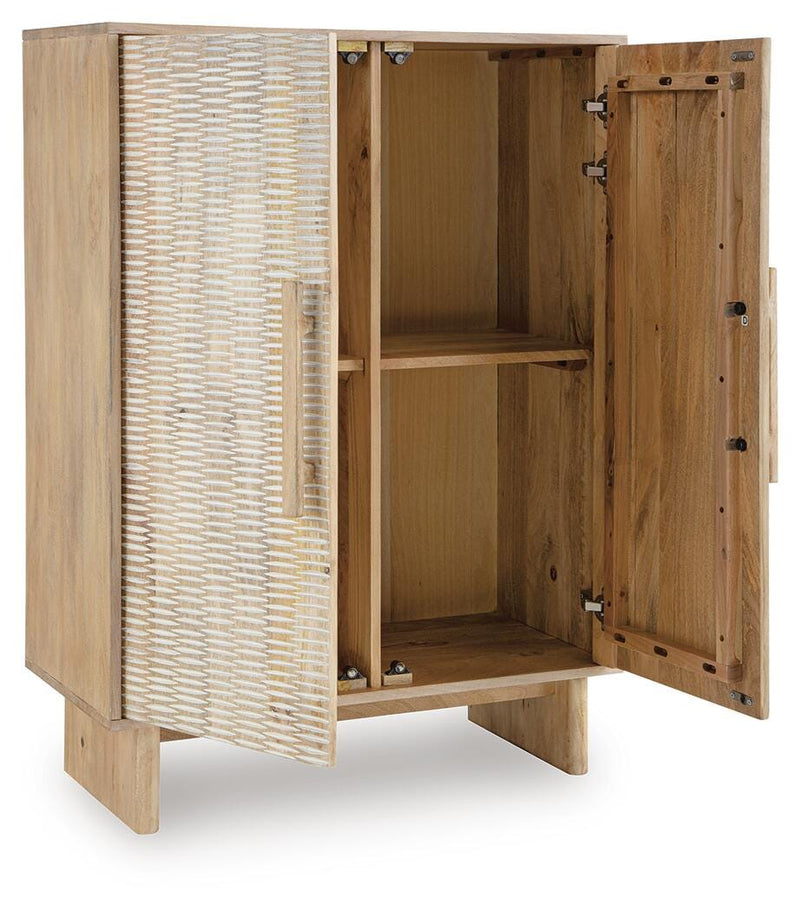 Dallinbury Natural/White Wash Accent Cabinet - A4000696