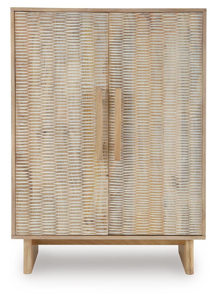 Dallinbury Natural/White Wash Accent Cabinet - A4000696